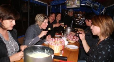 Fondue sur char attelé